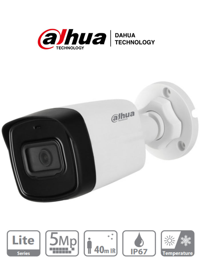 Cámara Bala Dahua Technology DH-HAC-HFW1500TLN-0280B-S2 5 MP