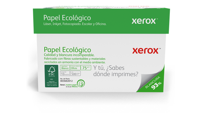Papel Bond Ecológico Oficio XEROX Ecológico