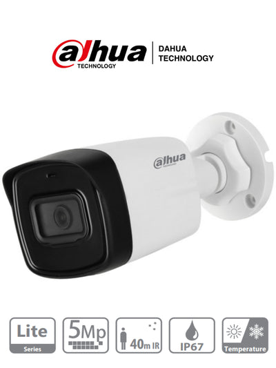 Cámara Bala Dahua Technology DH-HAC-HFW1500TLN-0280B-S2 5 MP