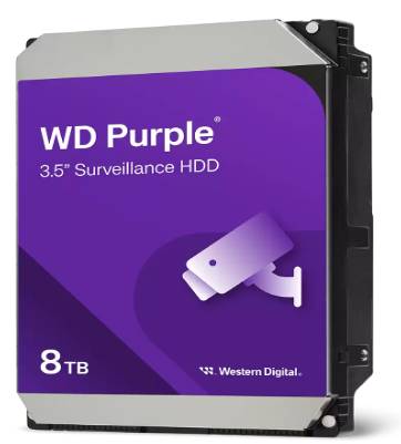 Disco Duro WD Purple 8TB Vigilancia 24/7 - Compatible DVR NVR CCTV